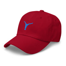 Load image into Gallery viewer, Dad Hat - Aqua Blue Split Leg Logo