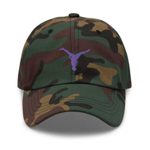 Load image into Gallery viewer, Dad Hat - Purple Split Leg Logo