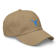 Load image into Gallery viewer, Dad Hat - Aqua Blue Split Leg Logo