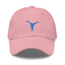 Load image into Gallery viewer, Dad Hat - Aqua Blue Split Leg Logo