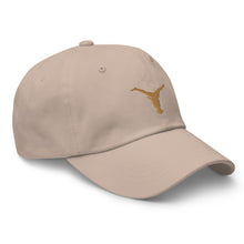 Load image into Gallery viewer, Dad Hat - Old Gold Split Leg Logo