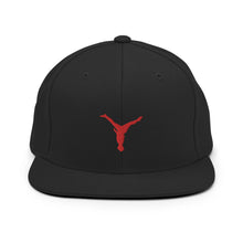 Load image into Gallery viewer, Snapback Hat - Red Split Leg Logo