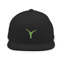 Load image into Gallery viewer, Snapback Hat - Green Split Leg Logo