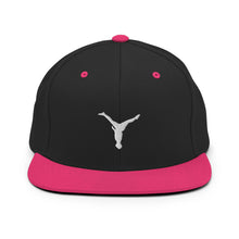 Load image into Gallery viewer, Snapback Hat - White Split Leg Logo