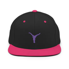 Load image into Gallery viewer, Snapback Hat - Purple Split Leg Logo