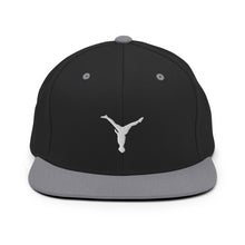 Load image into Gallery viewer, Snapback Hat - White Split Leg Logo
