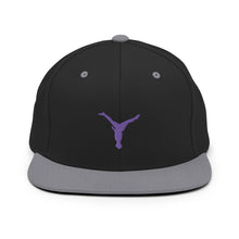 Load image into Gallery viewer, Snapback Hat - Purple Split Leg Logo