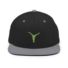 Load image into Gallery viewer, Snapback Hat - Green Split Leg Logo