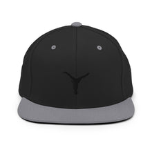 Load image into Gallery viewer, Snapback Hat - Black Split Leg Logo