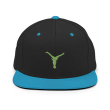 Load image into Gallery viewer, Snapback Hat - Green Split Leg Logo