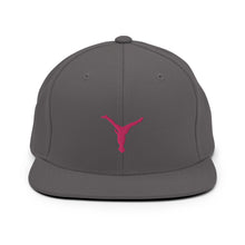 Load image into Gallery viewer, Snapback Hat - Pink Split Leg Logo
