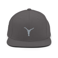 Load image into Gallery viewer, Snapback Hat - Grey Split Leg Logo