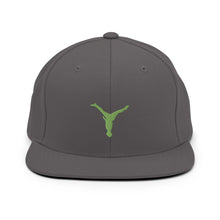 Load image into Gallery viewer, Snapback Hat - Green Split Leg Logo