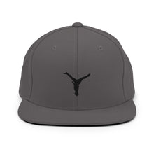 Load image into Gallery viewer, Snapback Hat - Black Split Leg Logo