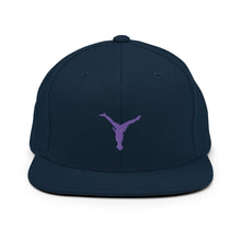 Load image into Gallery viewer, Snapback Hat - Purple Split Leg Logo
