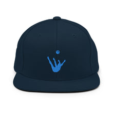 Load image into Gallery viewer, Snapback Hat - Aqua Blue Trick Shot Logo