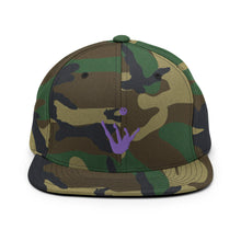 Load image into Gallery viewer, Snapback Hat - Purple Trick Shot Logo