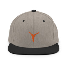 Load image into Gallery viewer, Snapback Hat - Orange Split Leg Logo
