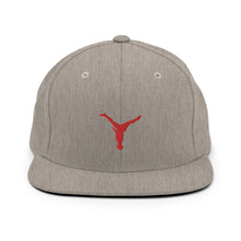 Load image into Gallery viewer, Snapback Hat - Red Split Leg Logo