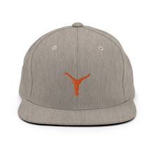 Load image into Gallery viewer, Snapback Hat - Orange Split Leg Logo