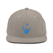 Load image into Gallery viewer, Snapback Hat - Aqua Blue Trick Shot Logo
