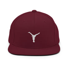 Load image into Gallery viewer, Snapback Hat - White Split Leg Logo