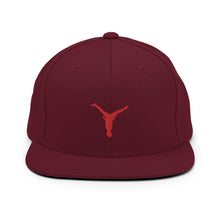 Load image into Gallery viewer, Snapback Hat - Red Split Leg Logo