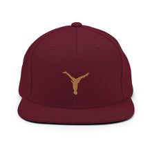 Load image into Gallery viewer, Snapback Hat - Old Gold Split Leg Logo
