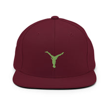 Load image into Gallery viewer, Snapback Hat - Green Split Leg Logo