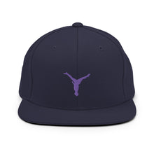 Load image into Gallery viewer, Snapback Hat - Purple Split Leg Logo