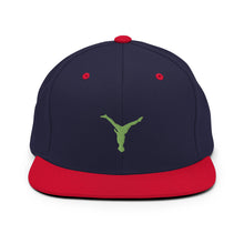 Load image into Gallery viewer, Snapback Hat - Green Split Leg Logo