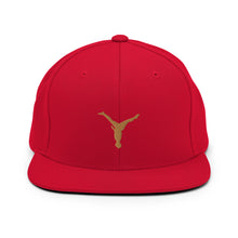 Load image into Gallery viewer, Snapback Hat - Old Gold Split Leg Logo