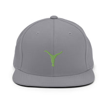 Load image into Gallery viewer, Snapback Hat - Green Split Leg Logo