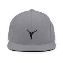 Load image into Gallery viewer, Snapback Hat - Black Split Leg Logo
