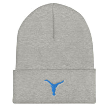 Load image into Gallery viewer, Beanie - Aqua Blue Split Leg Logo