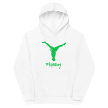 Load image into Gallery viewer, Kids Fleece Hoodie - Green Split Leg Logo