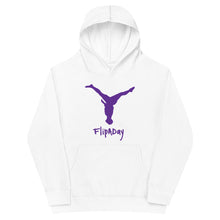 Load image into Gallery viewer, Kids Fleece Hoodie - Purple Split Leg Logo