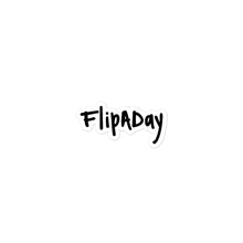 Load image into Gallery viewer, Sticker - Black "FlipADay"