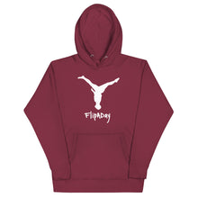 Load image into Gallery viewer, Unisex Hoodie - White Split Leg Logo