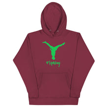 Load image into Gallery viewer, Unisex Hoodie - Green Split Leg Logo