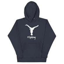 Load image into Gallery viewer, Unisex Hoodie - White Split Leg Logo
