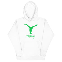 Load image into Gallery viewer, Unisex Hoodie - Green Split Leg Logo