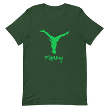 Load image into Gallery viewer, Short-Sleeve Unisex T-Shirt - Green Split Leg Logo