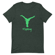 Load image into Gallery viewer, Short-Sleeve Unisex T-Shirt - Green Split Leg Logo