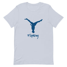 Load image into Gallery viewer, Short-Sleeve Unisex T-Shirt - Blue Split Leg Logo