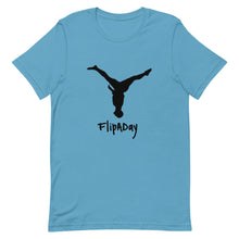 Load image into Gallery viewer, Short-Sleeve Unisex T-Shirt - Black Split Leg Logo