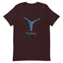 Load image into Gallery viewer, Short-Sleeve Unisex T-Shirt - Blue Split Leg Logo