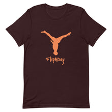 Load image into Gallery viewer, Short-Sleeve Unisex T-Shirt - Orange Split Leg Logo