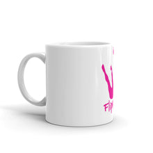 Load image into Gallery viewer, White glossy mug - Pink Trick Shot Logo