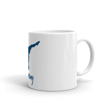 Load image into Gallery viewer, White glossy mug - Blue Split Leg Logo
